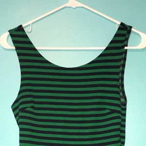 AEO Green Striped Dress